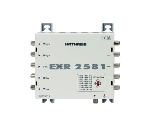 Kathrein EXR 2581 Einkabel-Multischalter f&uuml;r Satelliten-Empfangsanlagen (HDTV, 8 Receiver Anschlu&szlig;, 1 x terrestrisch Eingang, 4 x Sat-ZF Eing&auml;nge)