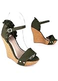 41ZHgFCQqgL. SL160  Woven Ruffle Trim Wedge