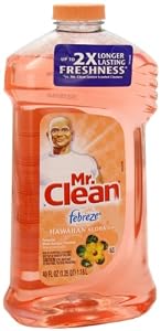 Mr. Clean Multipurpose Liquid with Febreze Freshness, Hawaiian Aloha Scent, 40 Ounce (Pack of 3)