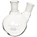 Chemglass CG-1520-49 Glass 100mL Round Heavy Wall 2 Neck Bottom Boiling Flask with 14/20 Standard Taper Outer Joint and 20 Degree Angle