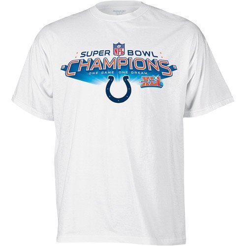 2006 REEBOK MEDIUM MENS Indianapolis Colts Super Bowl XLI Champions Official Locker Room T-Shirt