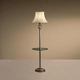 Floor Lamp with Tray in Copper Bronze Finish