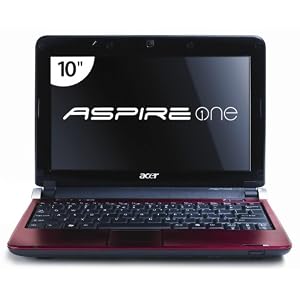 Acer Aspire One AOD150-1920 10.1-Inch Ruby Red Netbook - 6.5 Hour Battery Life