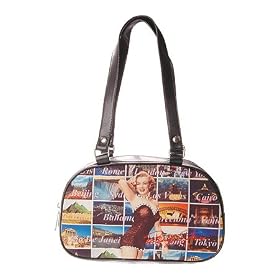 Marilyn Monroe Signature Product Women's Marilyn Monroe Bowling Bag M113 Top Zip Handbag
