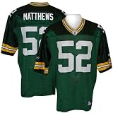 Green Bay Packers Matthews Youth NFL Team Color Replica Jersey