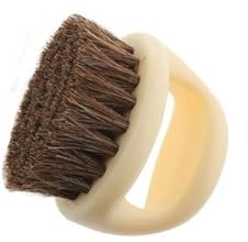 niceEshop(TM) Horseshoe Shape High Quality Horse Hair Soft Brush horse mane Shoe Brush pappus bag brush (beige) + Cable Tie