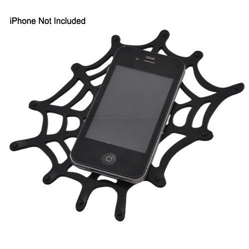 EXspider Spider Web Anti Slip Pad Sheet with AB Glue, Black