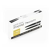 Slanted and Pointed Precision Tweezers- Professional Stainless Steel Tweezer Set, Best for Eyebrow and Nose Hair for Both Women and Men
