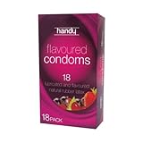 Handy 18 x Flavoured Lubricated Rubber Latex Condoms