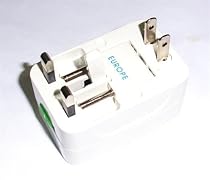 Comprehensive World Travel Power Plug Converter/Adapter with Surge Protector, Australia/China/Korea/New Zealand/Fiji/USA/Japan/Taiwan/Canada/Thailand/Philippines/Caribean/North/SouthAmerica/U.A.E/Europe/Russia/Middle East/France/All European/Ireland/UK/Malaysia/Singapore/HK From Malaysia 10 days