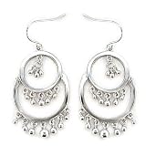 Rhodium Plated Brass Earrings, Weight: 11.20gm