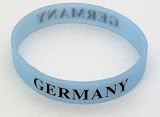 Germany blue glow in the dark silicone wristband, Germany bracelet