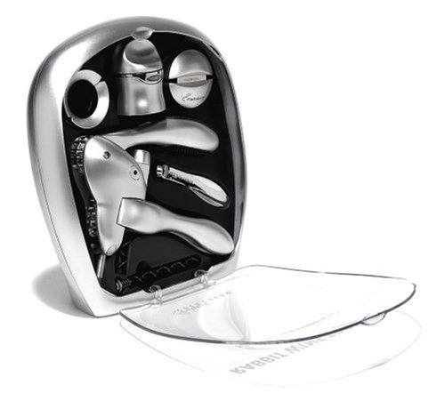 Metrokane Rabbit Wine Opener Tool Kit, Silver