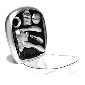 Metrokane Rabbit Wine Opener Gift Set, Silver