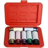 Boston Industrial Thin Wall Deep Impact Socket - SAE and MM - 7 Pieces