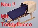 Original Schlittensack TEDDY Fleece 2 Blau