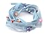 Baby Blue Suede Kabbalah String Bracelet with Lucky Eyes