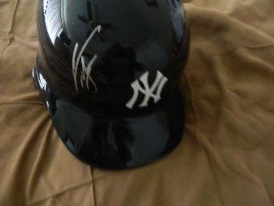 CURTIS GRANDERSON signed NEW YORK YANKEES BASEBALL BATTING HELMET with COA - Autographed MLB Helmets and Hats