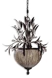 3 Light Chandelier with Crystal Bead Fill