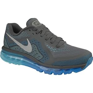 NIKE Men's Air Max 2014 Running Shoes - Size: 14, Anthracite/blue