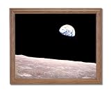 NASA Space Photo Of Earth From The Moon Wall Picture Oak Framed Art Print
