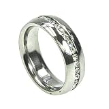 Antique Design Cocktail Ring - Stainless Steel - Blue Topaz