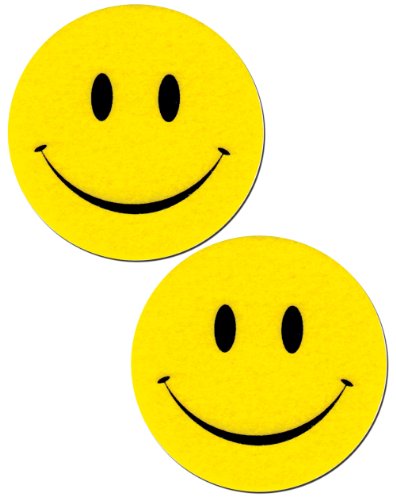 Smile Nipple Pasties Bright Yellow Happy Faces Pastease o/s