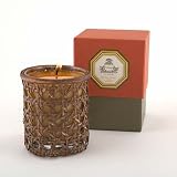 Agraria Candle with Cane Holder Golden Pomegranate