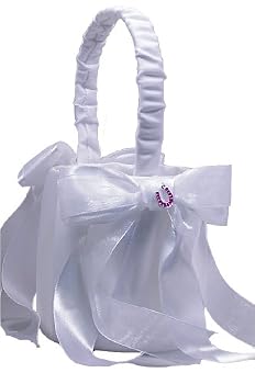 Lucky in Love Rhinestone Horseshoe Flower Girl Basket