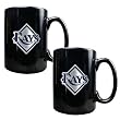 Tampa Bay Rays MLB 2pc Black Ceramic Mug Set - Primary Logo by Great American Products