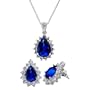Gift Set: Tori's Pear Cut Faux Sapphire Jewelry Set