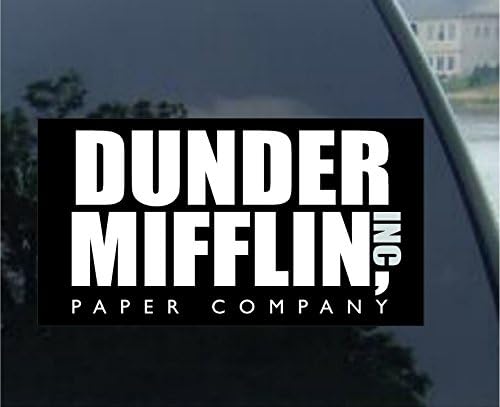 Dunder Mifflin Paper High Quality Bumper Sticker Car Decal the Office Tv Show (2.5" (2 Pack))