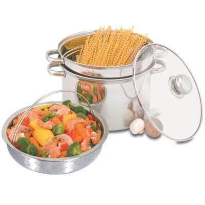 ME HEUCK NHS 36002 STAINLESS STEEL PASTA/STEAMER POT 8QT