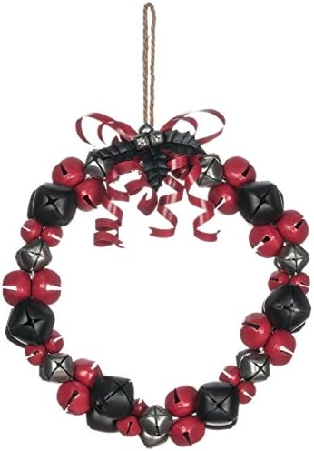Sleigh Bells 9.5 inch Metal and Jute Rope Christmas Wreath Decoration