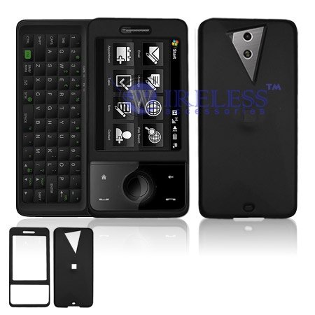 HTC FUZE/Touch PRO GSM Cell Phone Black Rubber Feel Protective Case Faceplate Cover