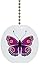 Pink Butterfly Butterflies Solid Ceramic Fan Pull