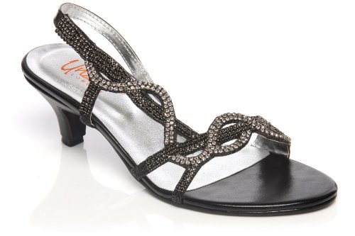 Unze Curved Diamante Detailing Sandal - Ab041