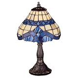 Meyda Tiffany 26586 Baroque Mini Lamp, Mahogany Bronze Finish with Stained