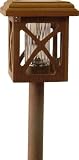 Scribble Elegant Teak Wood Solar Light (Single, Height 30cm above ground)