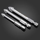 トップ品質耐久性の ある高電源ハード合金鋼3 ピース 6 8 10 ミリメートル六角セラミック ガラス タイル花崗岩ドリル ビット セット