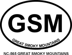 GREAT SMOKY MOUNTAINS Oval Bumper Sticker