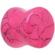 7/16" Double Flare Pink Dyed Turquoise Stone Plug