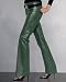 Leather low-rise flare jeans Image