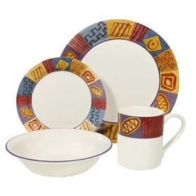 Corelle Impressions 16-Piece Set, Service for 4, Tribal by Corelle