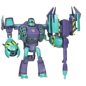 Transformers Animated Series Voyager Class 7 Inch Tall Robot Action Figure - LUGNUT with Power Mace (Vehicle Mode : Bomber Plane)