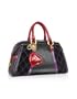 Ghibli Quilted Black Leather Trim Bauletto Bag