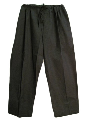 Yoga Trendz Men's Black Drawstring Yogi Cotton Pants