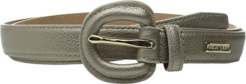 Cole Haan Women's 7/8 Inch Metallic Pebble Panel with Covered Buckle Belt