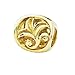 14k SimStars Reflections Leaf Design Bali Bead