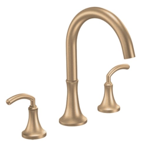 Moen TS963BB Icon Two-Handle High Arc Roman Tub Faucet without Valve, Brushed Bronze